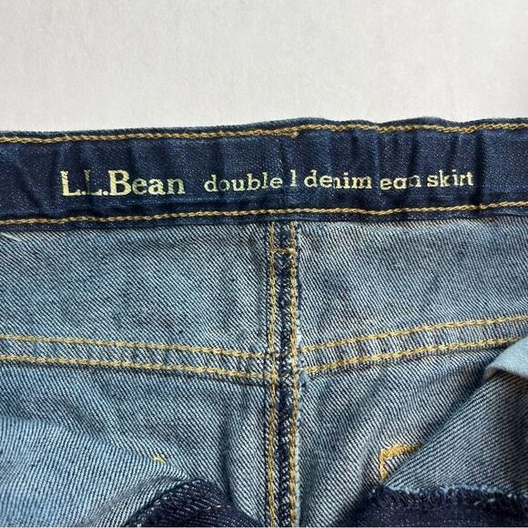 Girl's L.L. Bean Double Denim Jean Skirt Size 15 Blue - Picture 3 of 8